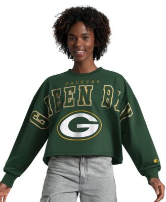 Women's Green Bay Packers Bleachers Cropped Sweatshirt