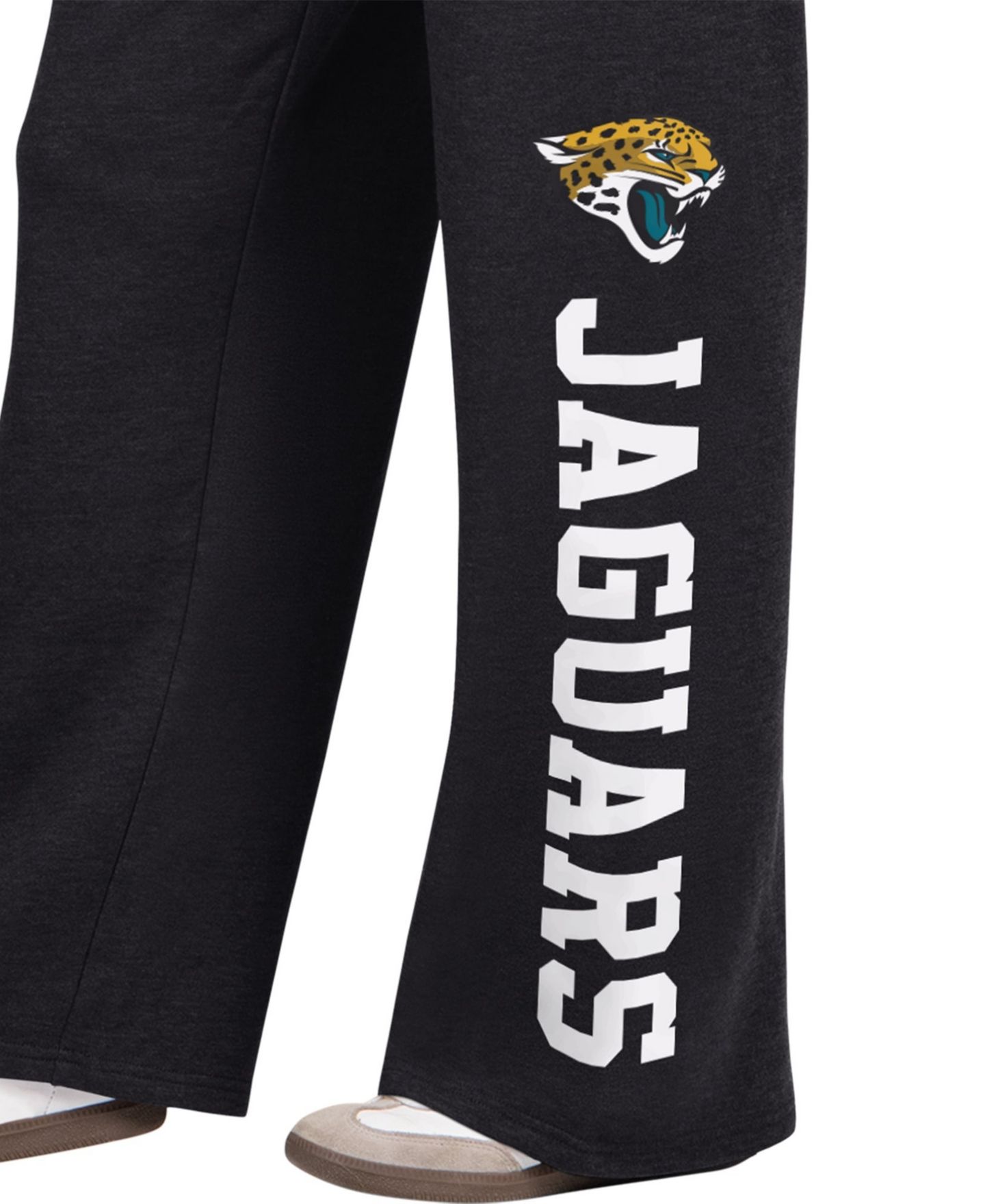 Женские брюки Starter Black Jacksonville Jaguars Field Wide Leg Sweatpants — фото 3