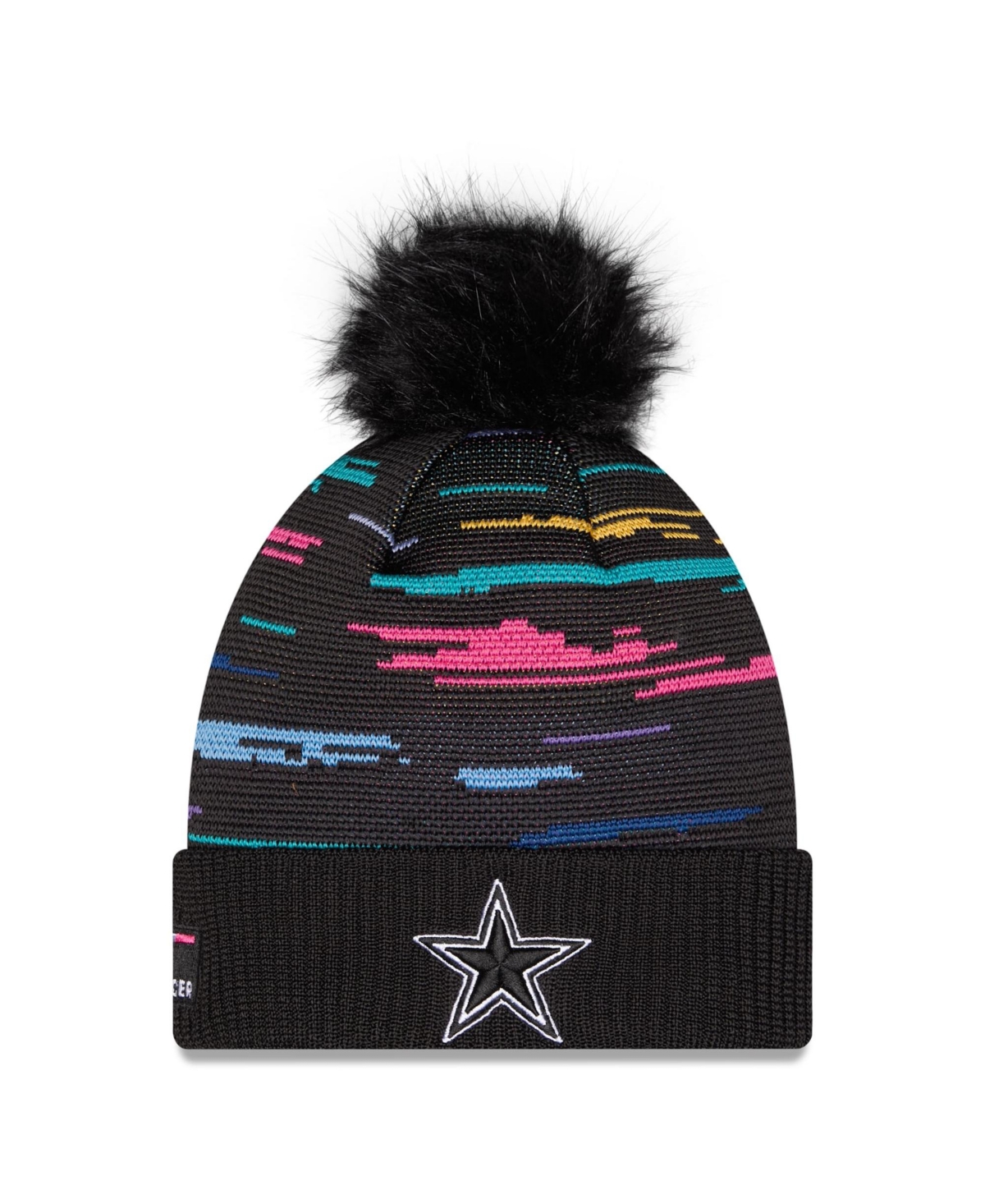 New Era Women's Black Dallas Cowboys 2026 Nfl Crucial Catch Cuffed Knit with Pom Hat - Black
