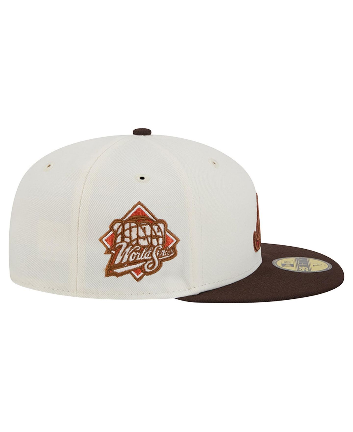 Мужская кепка New Era Natural/Brown Atlanta Braves Pumpkin Spice 59FIFTY Fitted Hat — фото 6