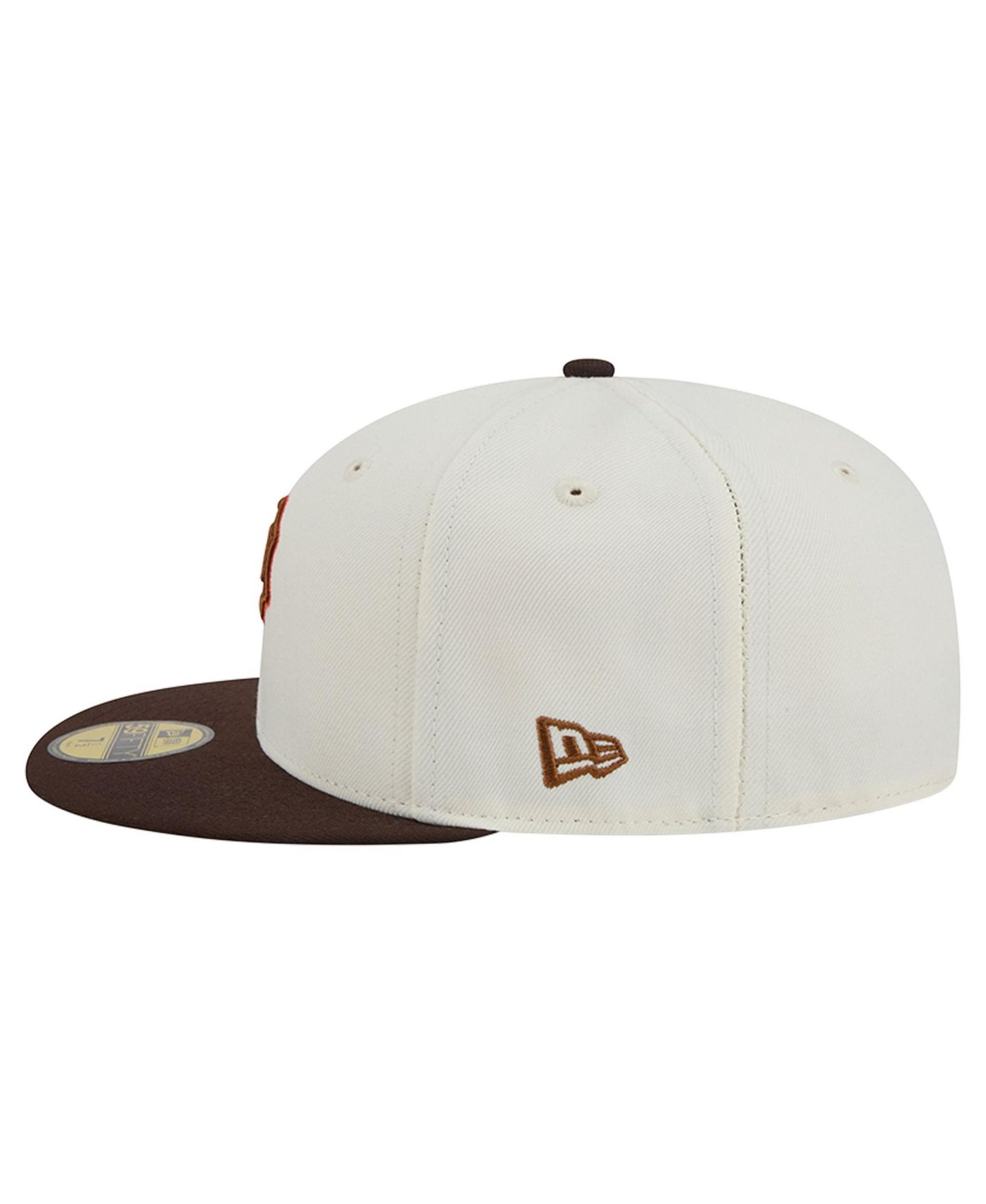 Мужская кепка New Era Natural/Brown Pittsburgh Pirates Pumpkin Spice 59FIFTY Fitted Hat — фото 6
