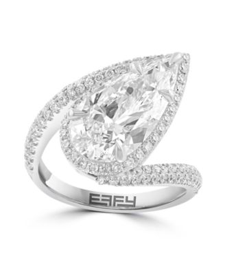 Certified Lab-Grown Diamond Pear-Shaped Ring (4-3/4 ct.t.w.) in 14k White Gold