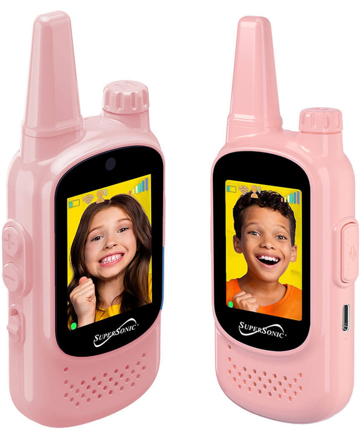 Supersonic CamBud Voice and Video Rechargeable Walkie-Talkie Pair, 2-Piece Set - Pink