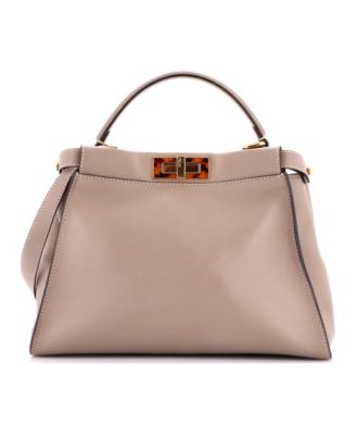 Regular Peekaboo Bag Leather with Tortoise Detail