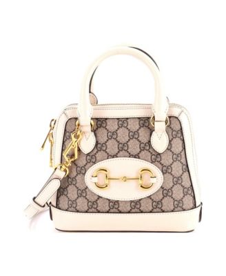 Mini Horsebit 1955 Top Handle Bag GG Coated Canvas with Leather