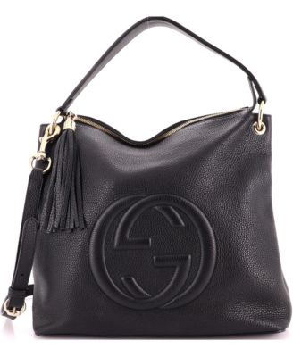 Large Soho Convertible Hobo Leather