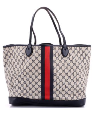 Large Ophidia Open Shopping Tote GG Coated Canvas