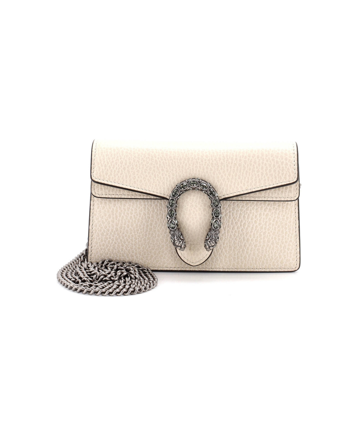 Pre-Owned Gucci Super Mini Dionysus Bag Leather - Natural