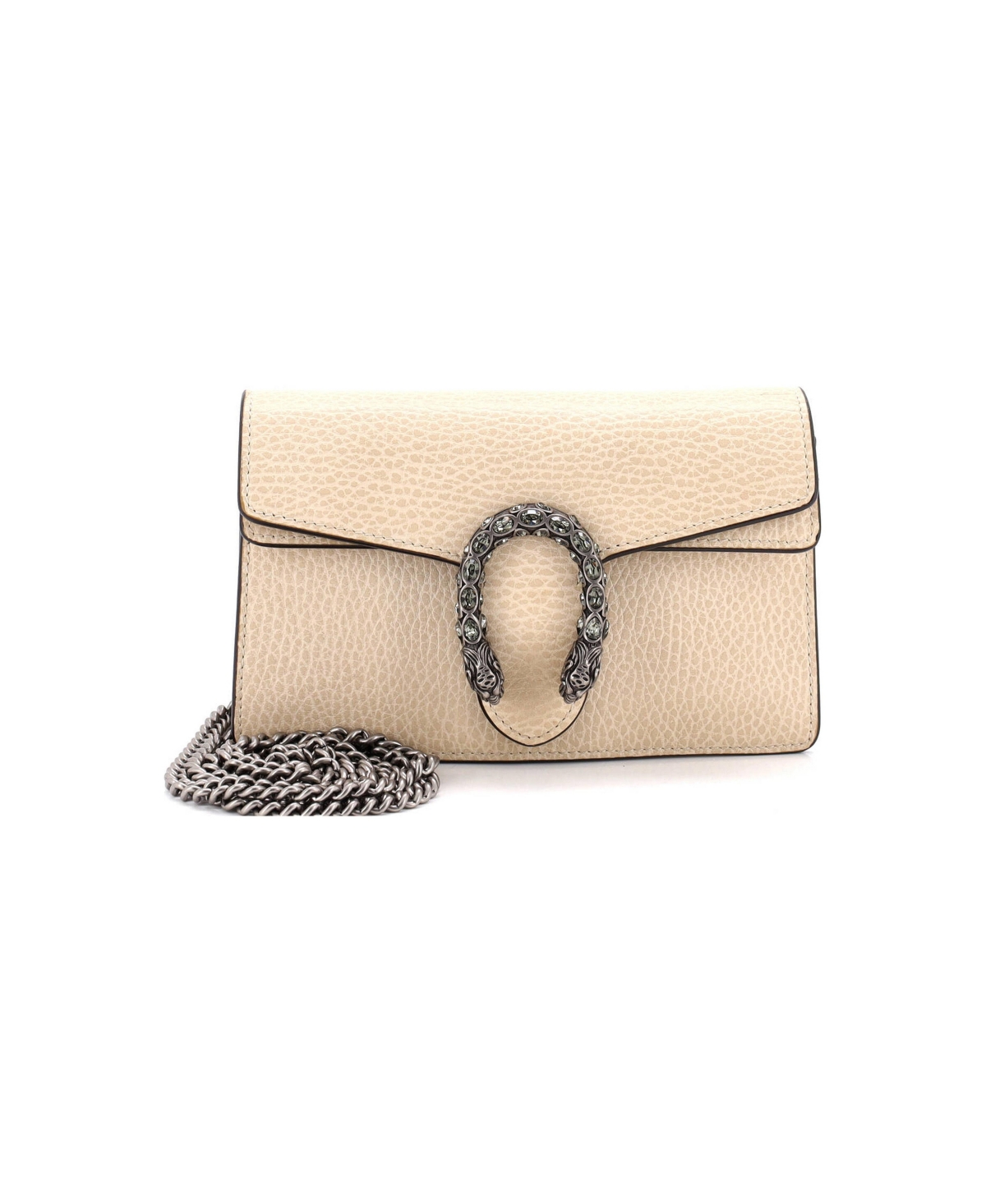 Pre-Owned Gucci Super Mini Dionysus Bag Leather - Natural