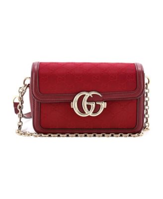 Small Go Shoulder Bag GG Canvas with Leather