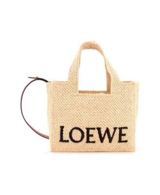 Small Paula's Ibiza Logo Convertible Tote Raffia