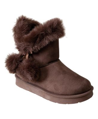 Little Girls Cozy Boot with Faux Fur Trim Boots