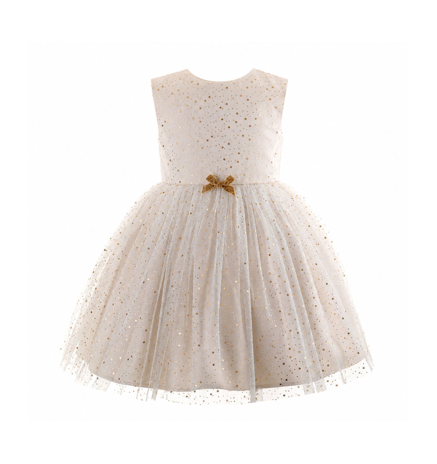 Платье Rachel Riley Sparkle Star Sleeveless Tulle Dress для девочек-малышей — фото 1