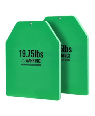 Contoured Ergonomic Steel Weight Vest Plates 19.75 Lb Pair for Strength Training and Running