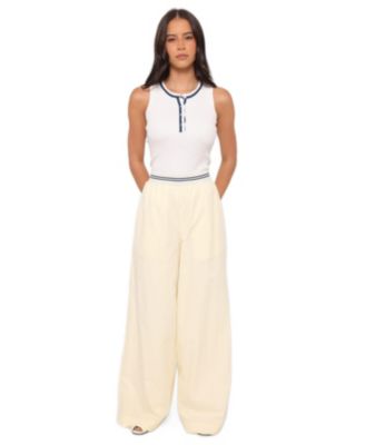 Women's Adam High-Waisted Pull-On Wide-Leg Pants