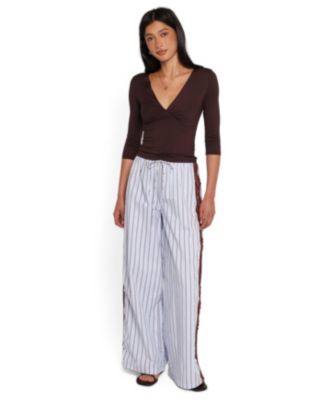 Women's Ellina Pull-On High-Rise Wide-Leg Lace Pants
