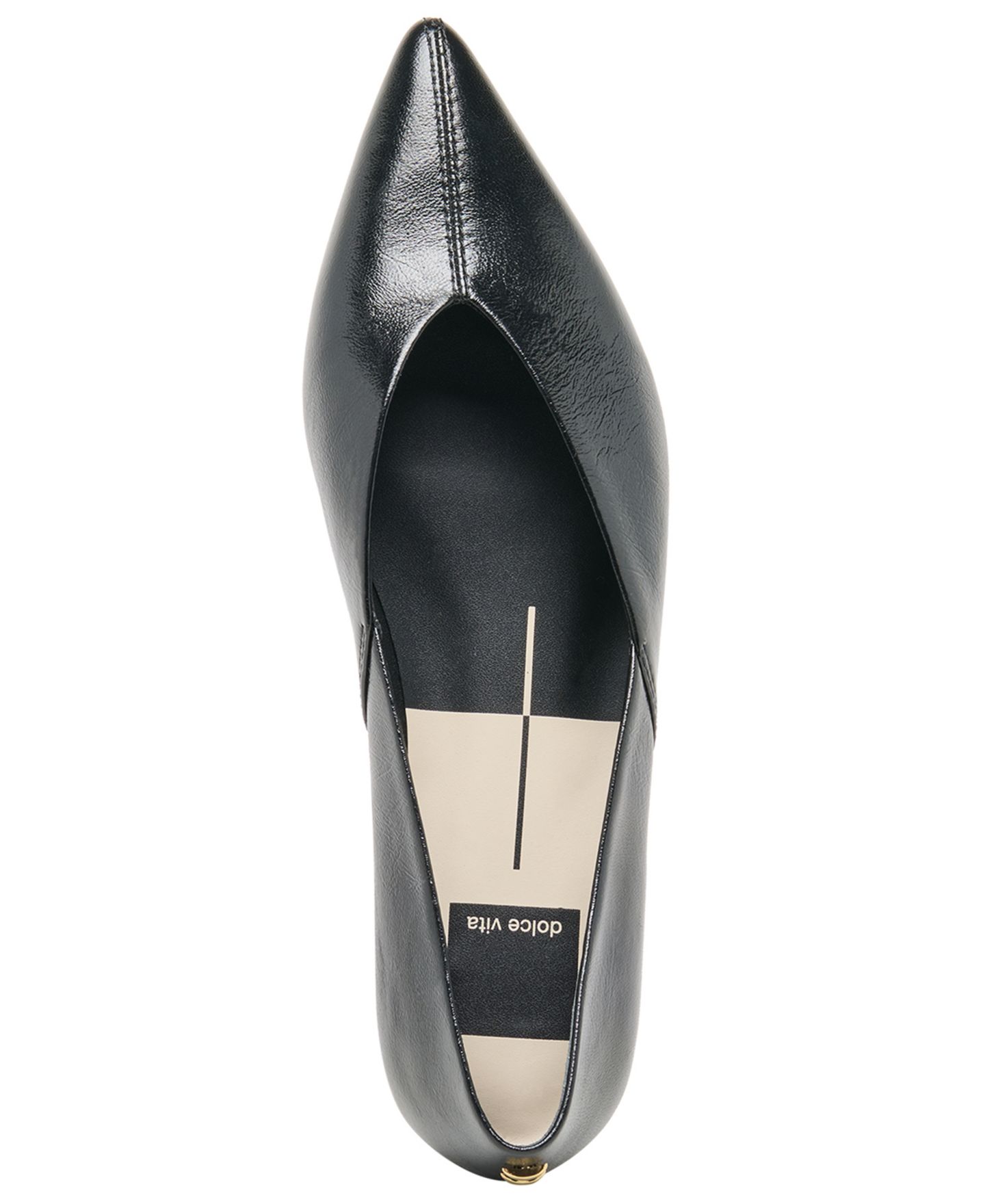 Женские балетки Dolce Vita Gema Pointed Toe Flats, цвет: Чёрный кожаный — фото 4
