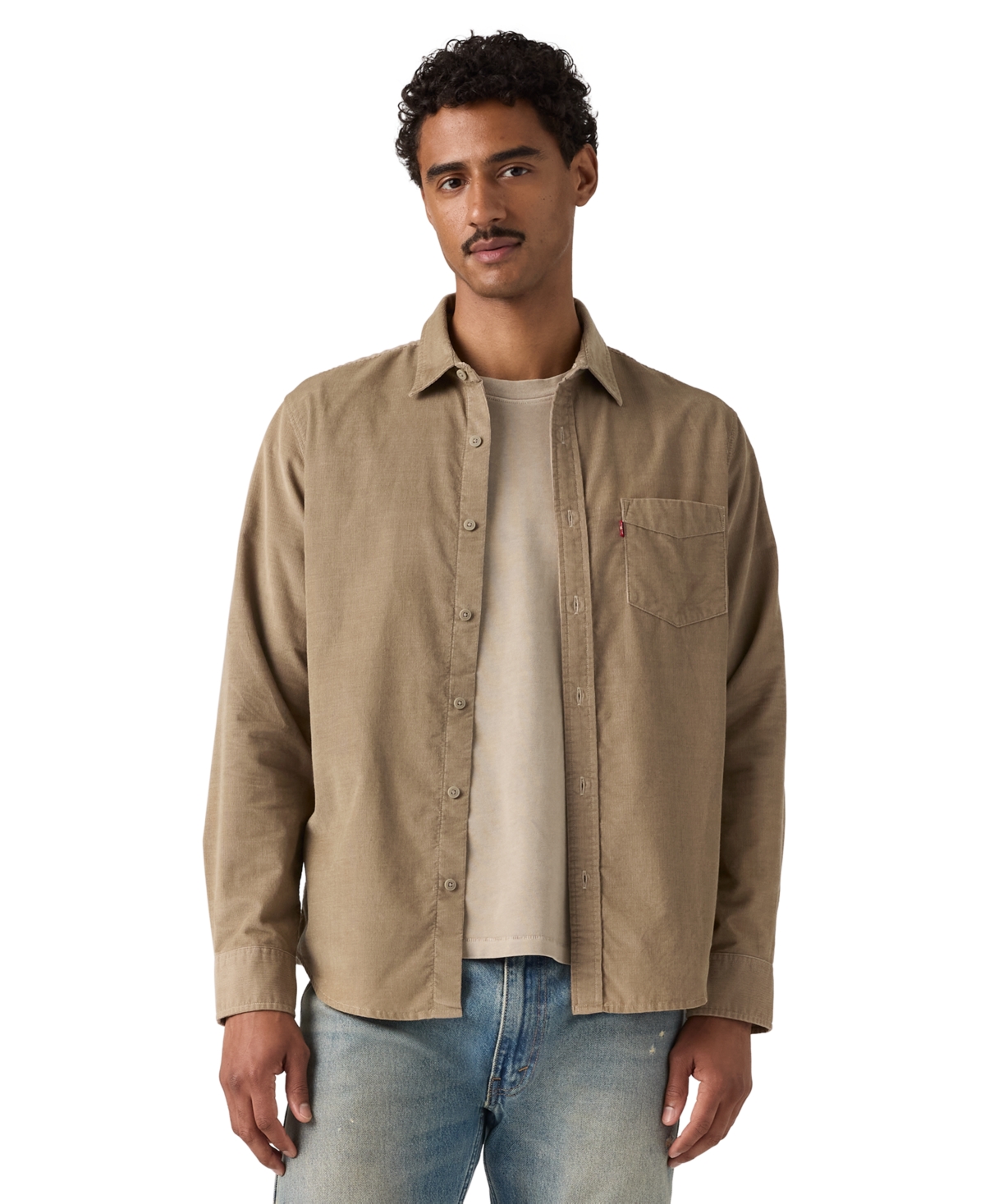 Levi's Men's Corduroy Long-Sleeve Classic-Fit Shirt - Brindle Cord