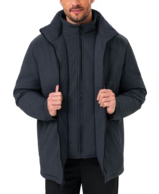 Men's Commuter Stand Collar Built-In Bib Jacket