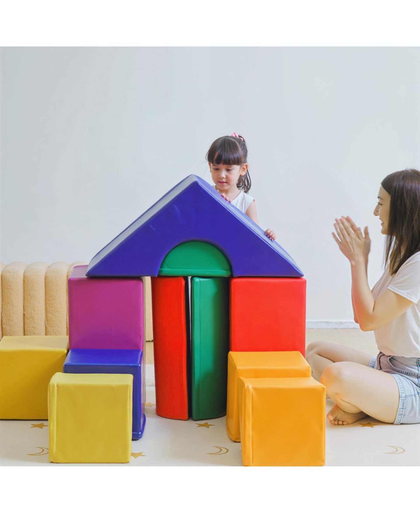 Детские конструкторы Glintex High-Density Foam 11-Piece Climb and Crawl Play Set, Ages 1-3, цвет: Разноцветный — фото 9