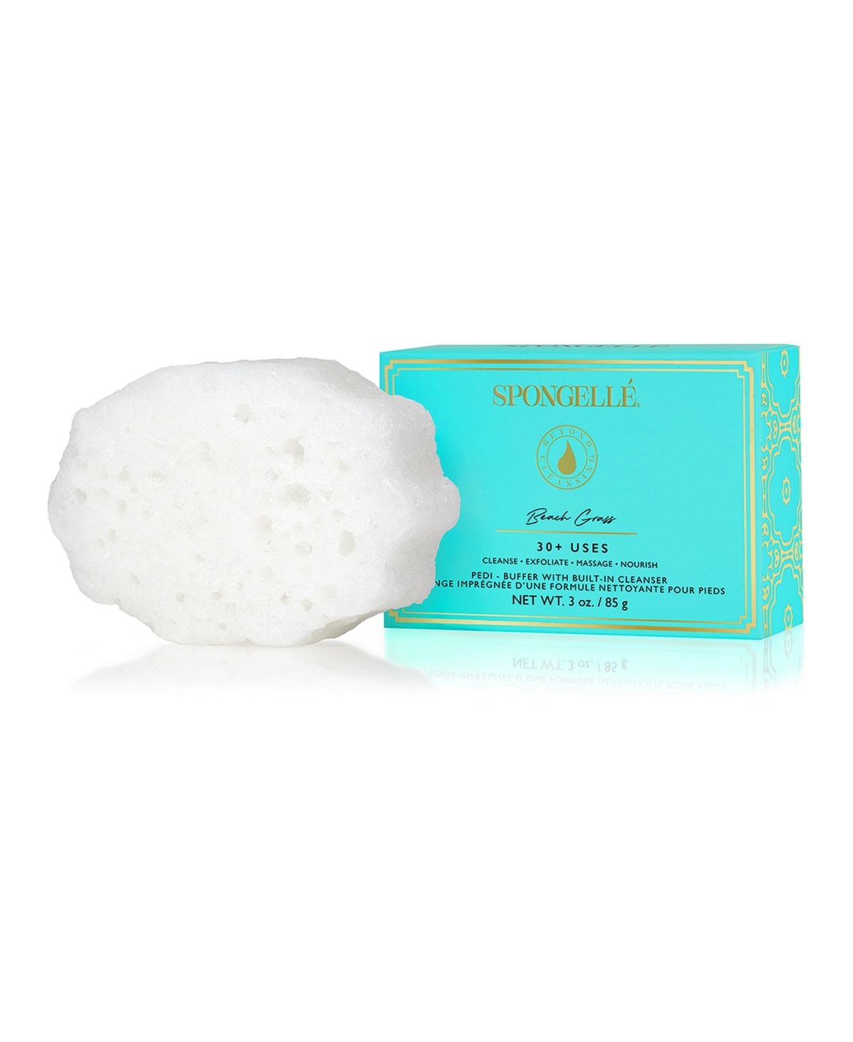 SPONGELLE Beach Grass Pedi Buffer | Exfoliating Foot Scrub & Cleanser