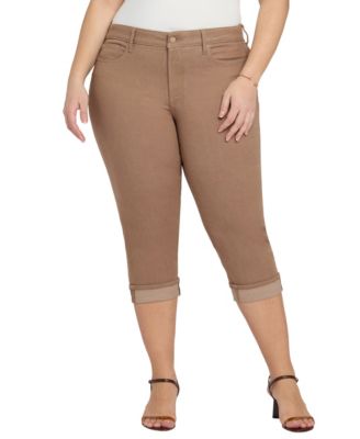 Plus Size Marilyn High-Rise Straight-Leg Cropped Jeans