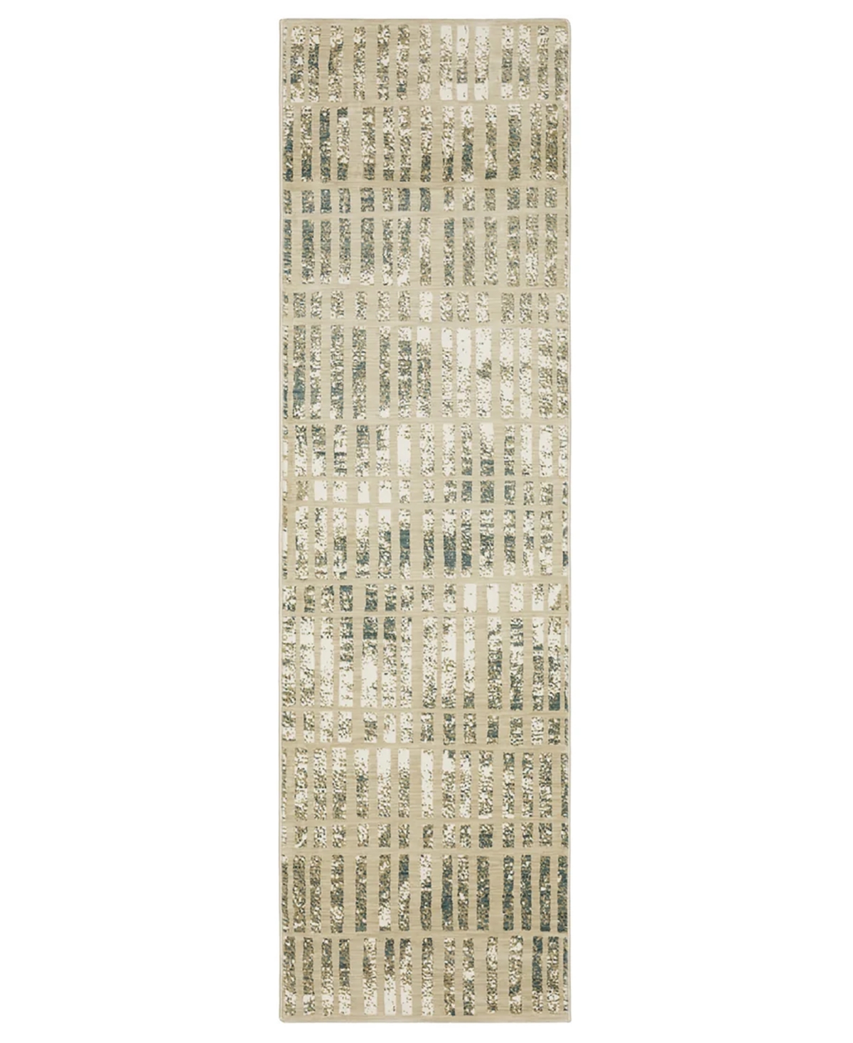 RRE12W068235ST 2 ft. 3 in. x 7 ft. 6 in. Reed RE12W Casual & Contemporary Power Loomed Rectangle Area Rug, Ivory
