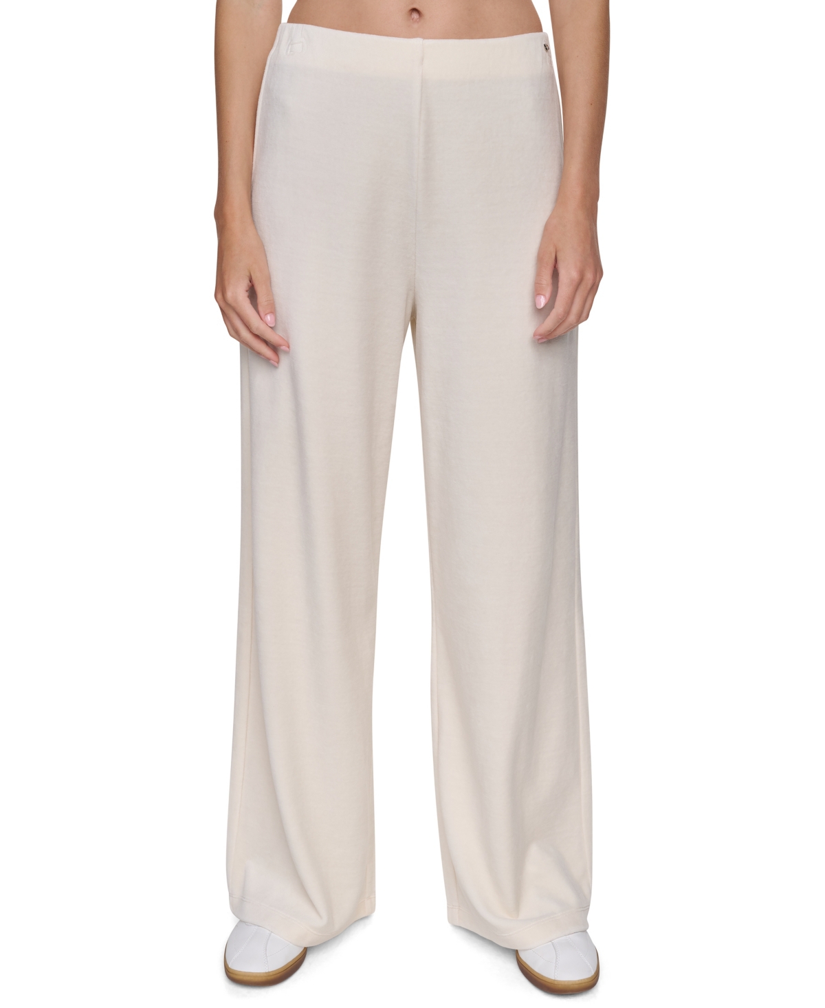 Dkny Jeans Women's High-Rise Wide-Leg Pants - Egg Nog