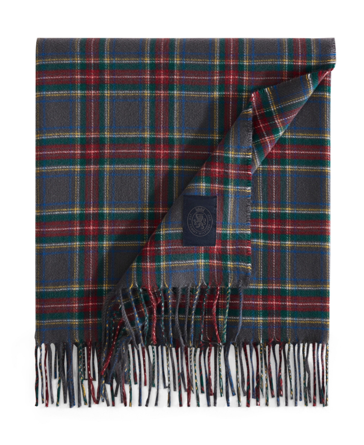 Tommy Hilfiger Spruce Tartan Throw Blanket, 70" X 50"