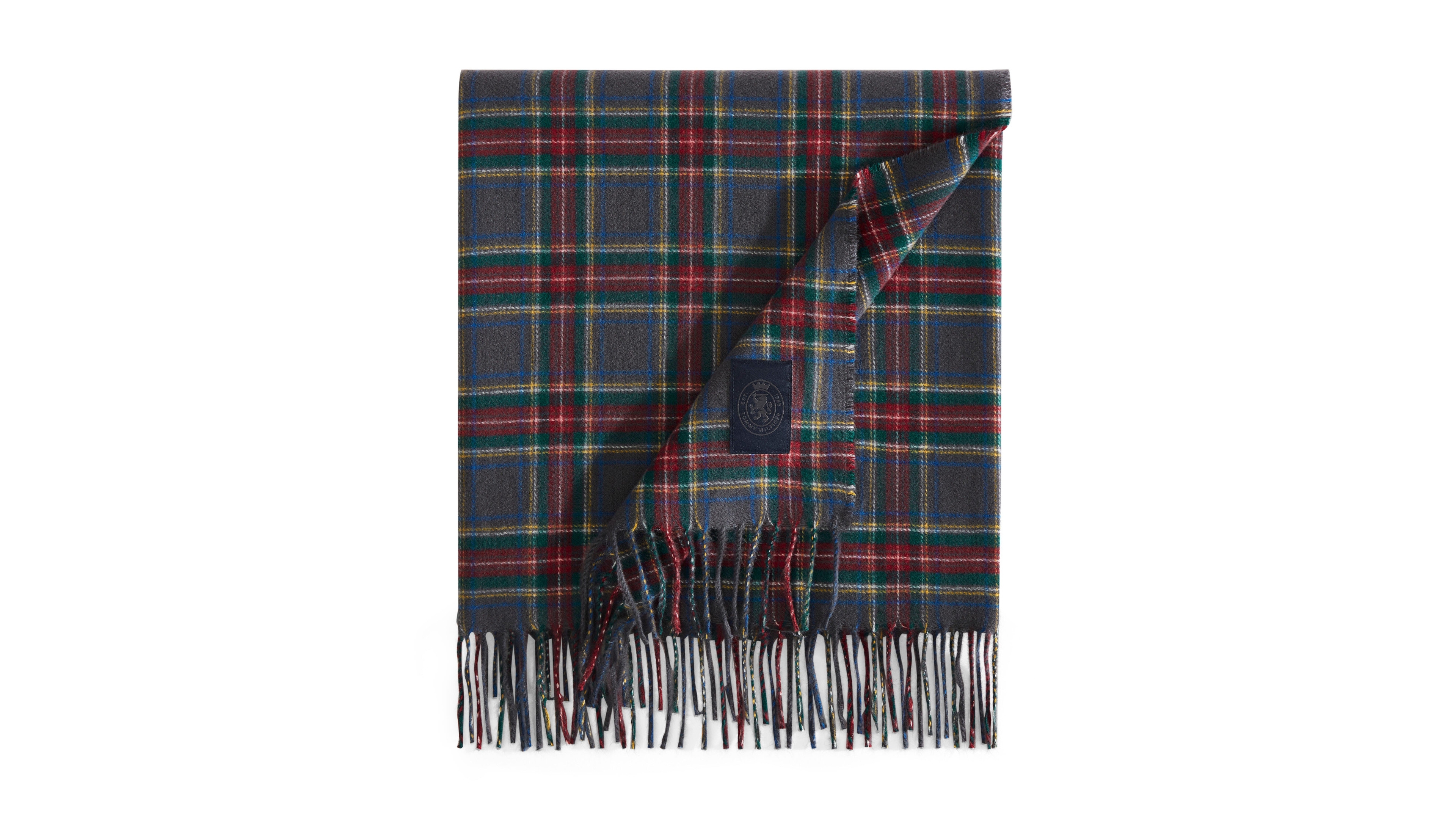 Tommy Hilfiger Spruce Tartan Throw Blanket, 70" X 50"