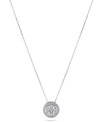 Round Diamond Pendant (1/3 ct. t.w.) in 14k White Gold
