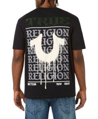 Men's Drippy Horseshoe Graphic Regular-Fit Crewneck T-Shirt