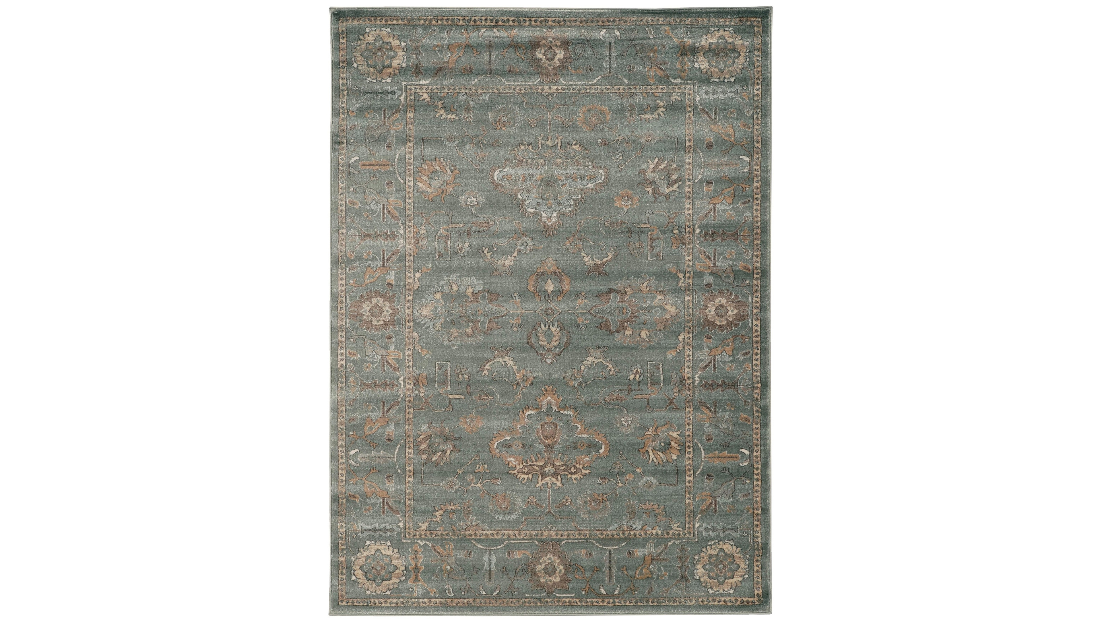 Closeout! Km Home 3562/0051/Green Cantu Green 5'3" x 7'3" Area Rug