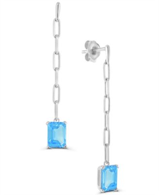 Blue Topaz Drop Earrings (1-7/8 ct. t.w.) in Sterling Silver