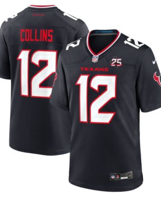 Men's Nico Collins Navy Houston Texans Team 25th Season Game Jersey