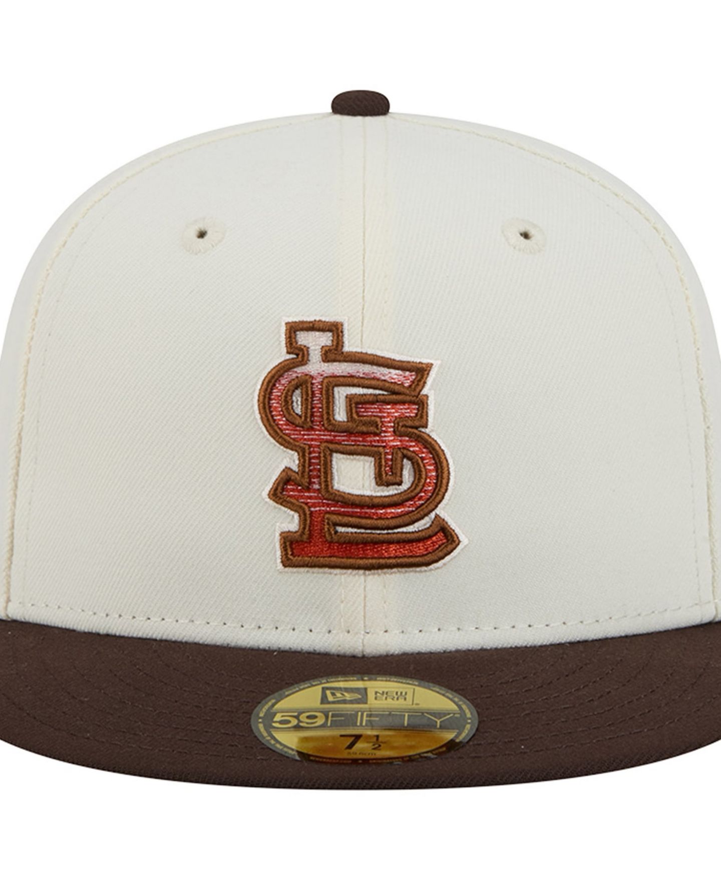Мужская кепка New Era Natural/Brown St. Louis Cardinals Pumpkin Spice 59FIFTY Fitted Hat — фото 6