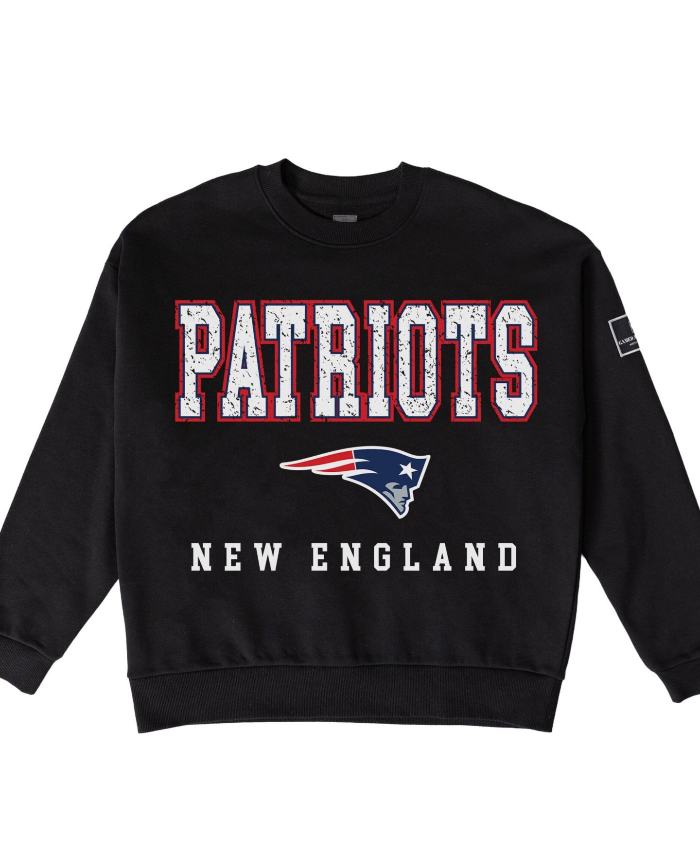 Женская толстовка Gameday Couture Black New England Patriots Oversized Level Up Black Label Premium Fleece — фото 2