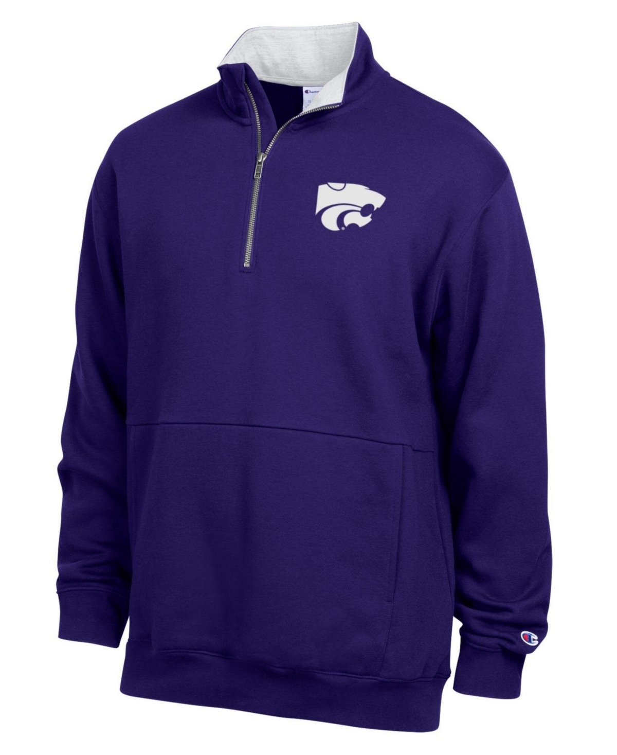 Champion Men's Purple Kansas State Wildcats Fleece Quarter-Zip Pullover