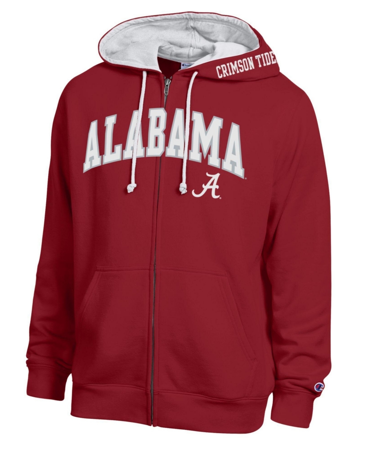 Champion Men's Crimson Alabama Tide Arch Logo Full-Zip Fleece Hoodie