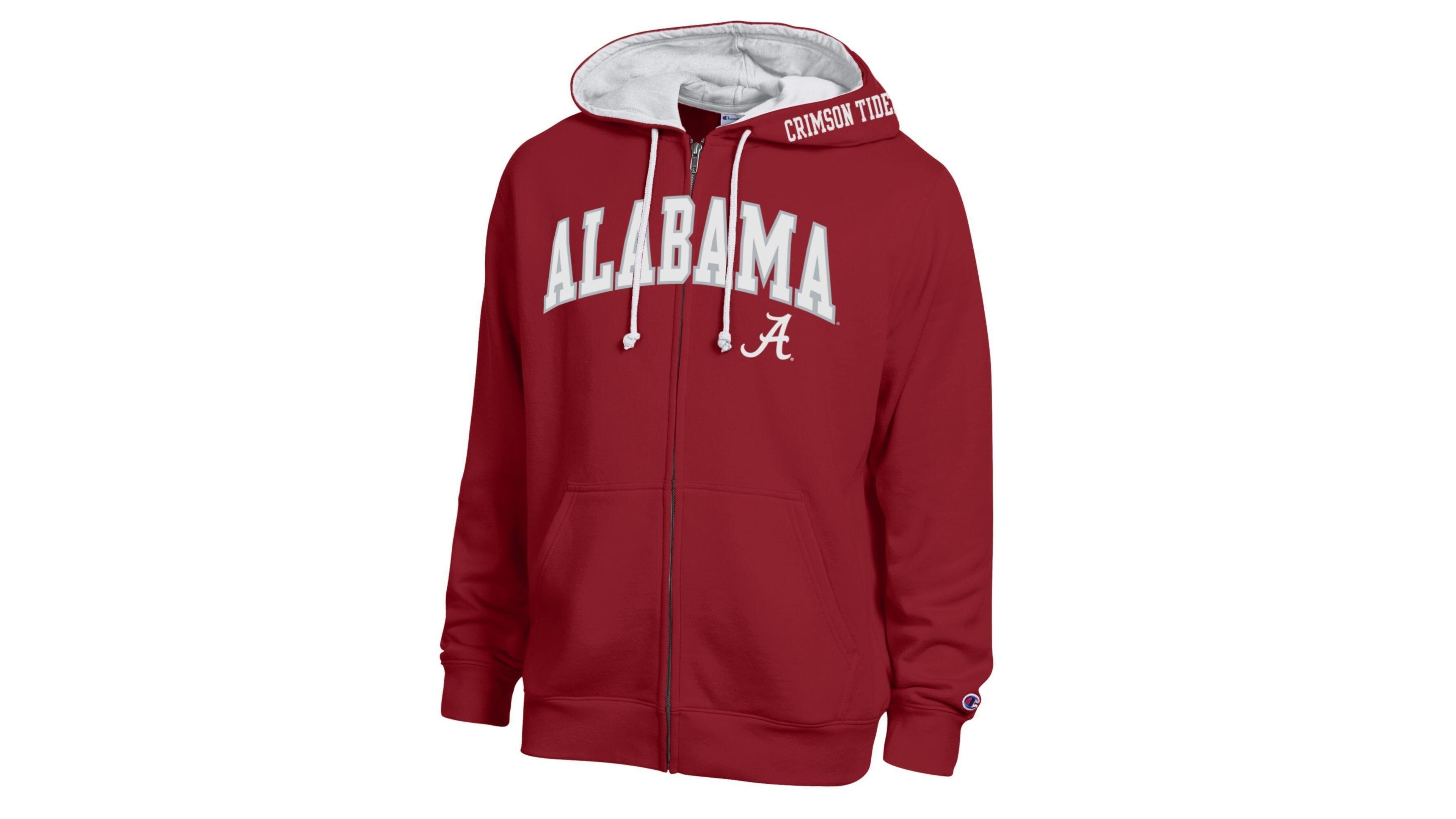 Champion Men's Crimson Alabama Tide Arch Logo Full-Zip Fleece Hoodie
