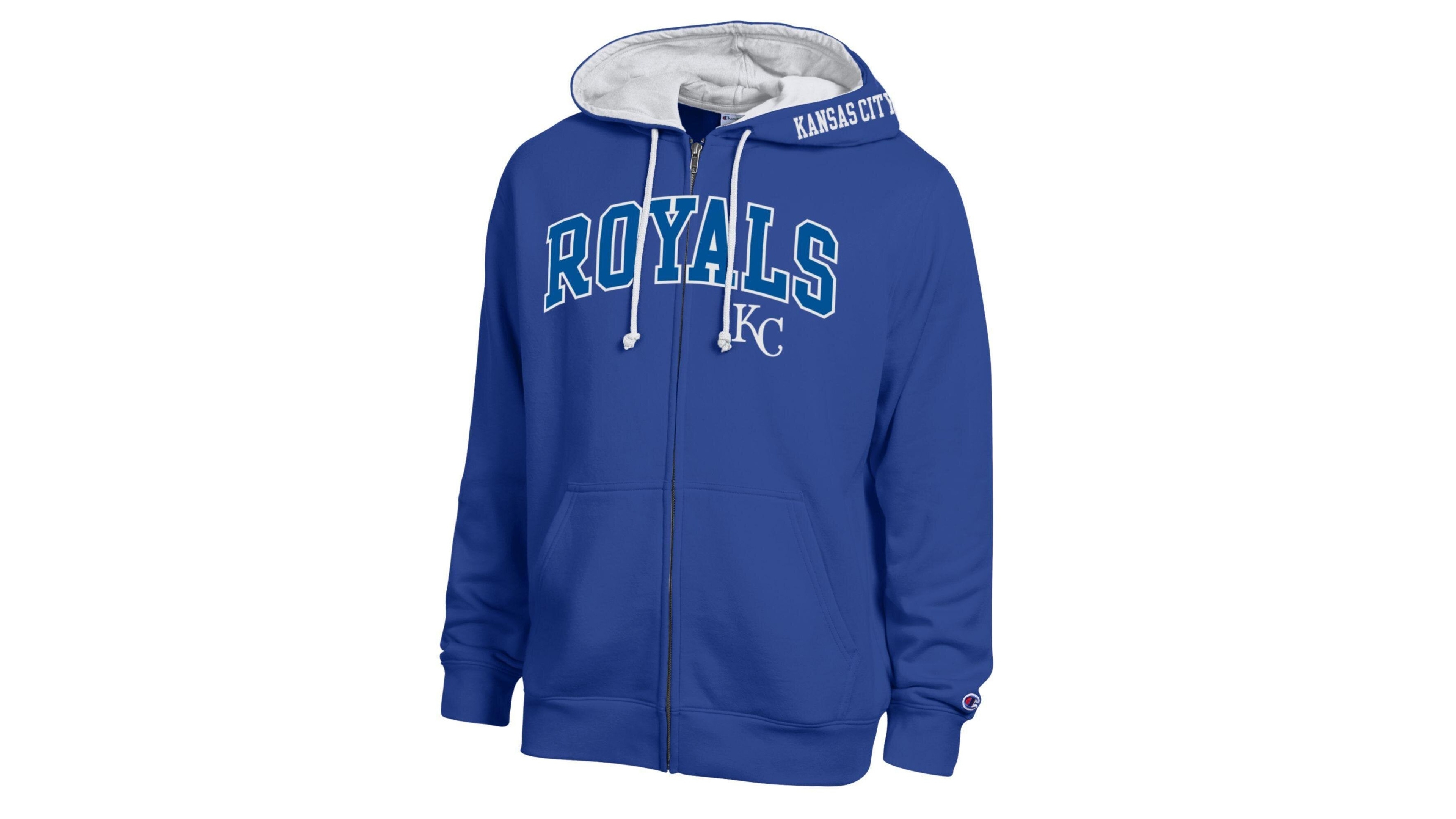 Champion Men's Royal Kansas City Royals Fleece Full-Zip Hoodie