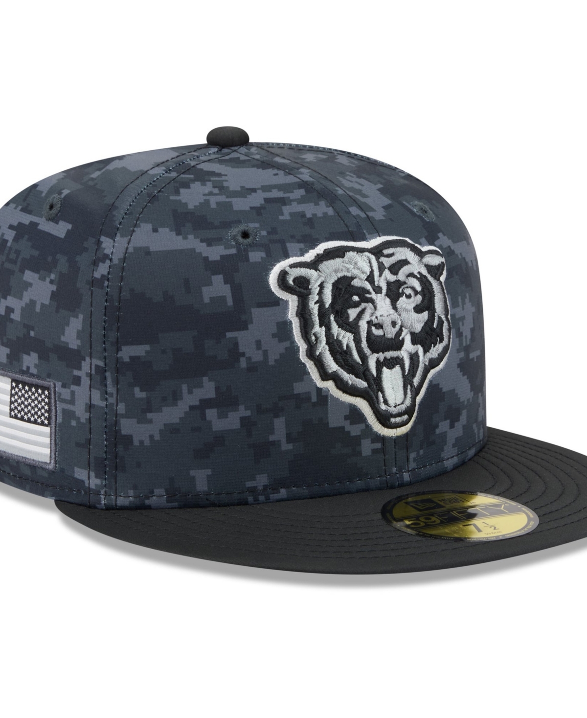 New Era Men's Black Chicago Bears 2026 Salute To Service 59FIFTY Fitted Hat - Black