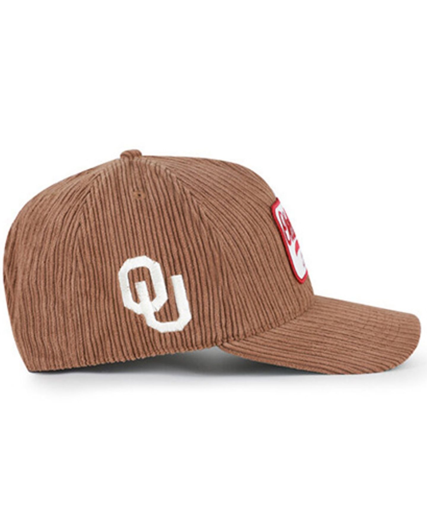 Кепка '47 Brand Brown Oklahoma Sooners Corduroy Patch Hitch Adjustable Hat — фото 3