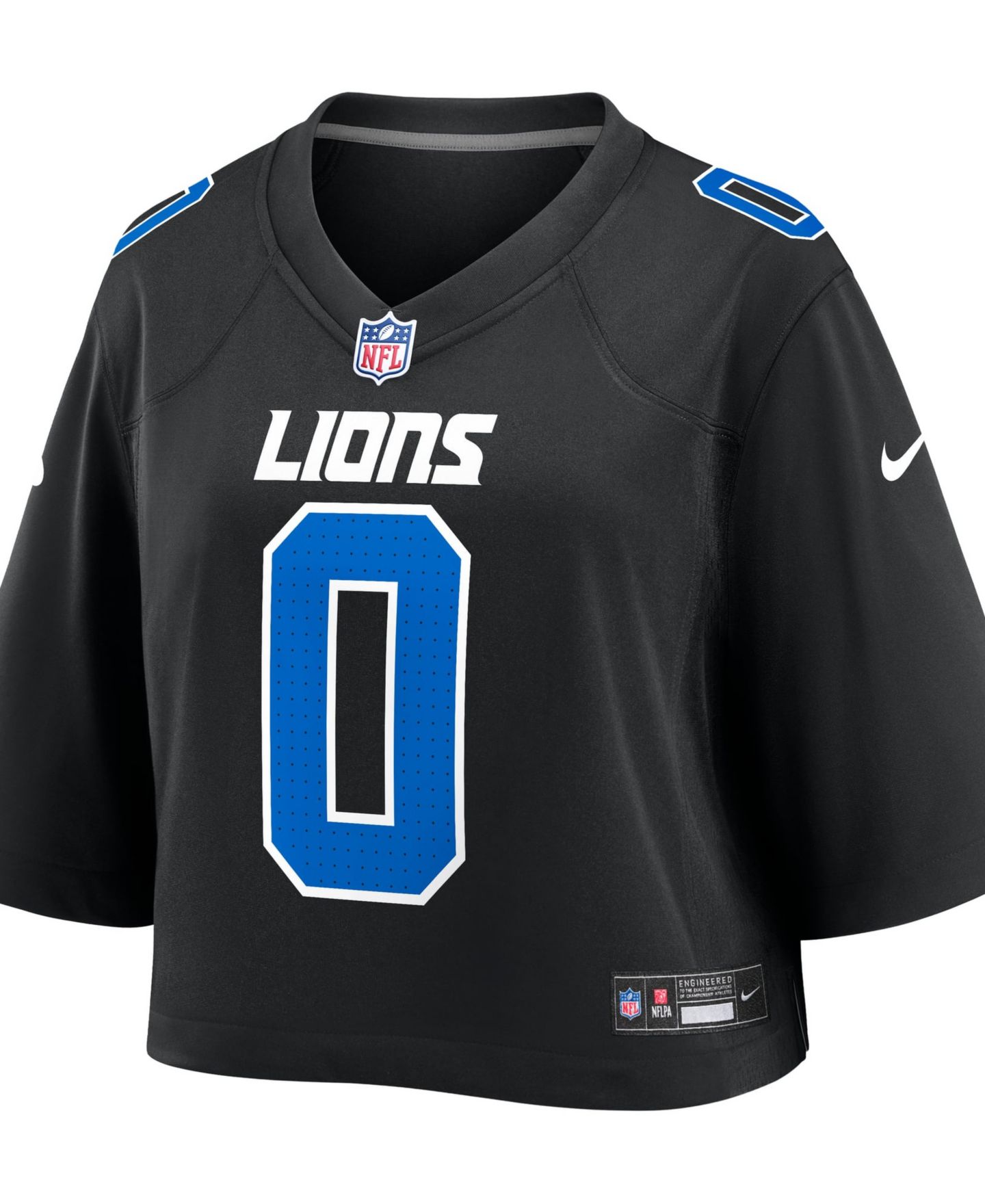 Женский топ Nike Jahmyr Gibbs Black Detroit Lions Cropped Fashion Game Jersey — фото 3