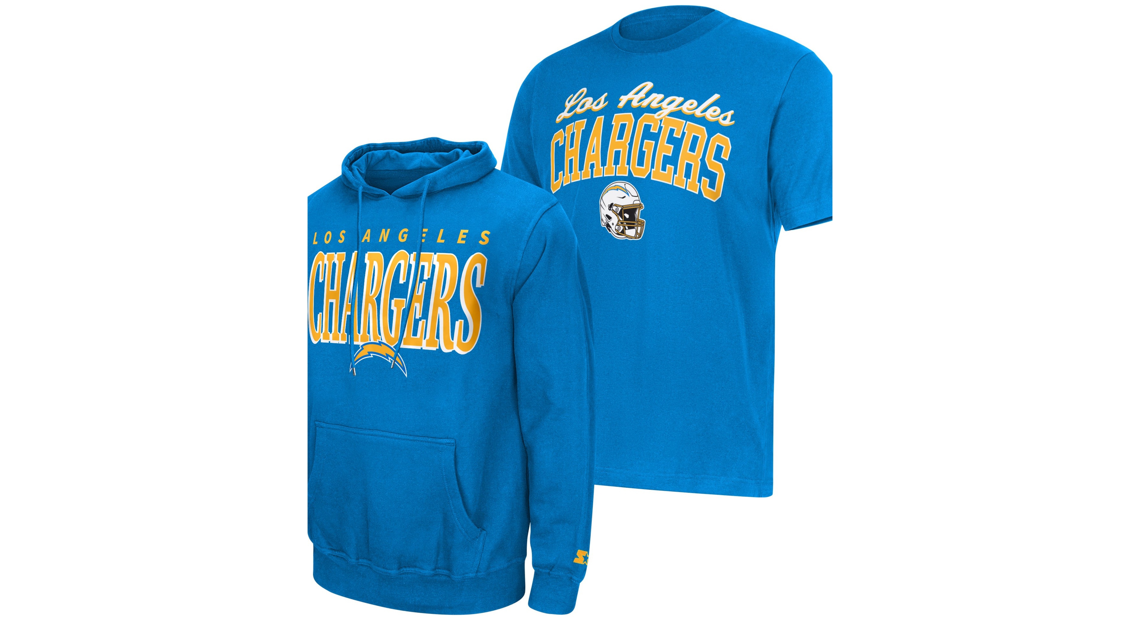 Starter Men's Powder Blue Los Angeles Chargers Logo Hoodie