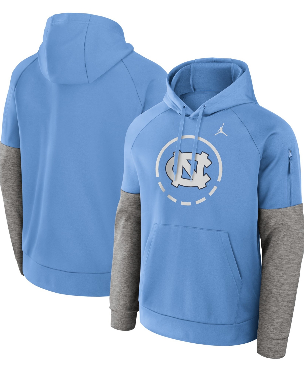 Jordan Men's Carolina Blue North Carolina Tar Heels Primetime Basketball Therma-fit Raglan Fleece Hoodie