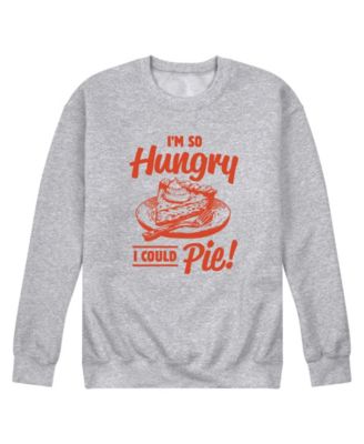 Men's So Hungry Could Pie Thanksgiving Crewneck Graphic Long-Sleeve Fleece Sweatshirt