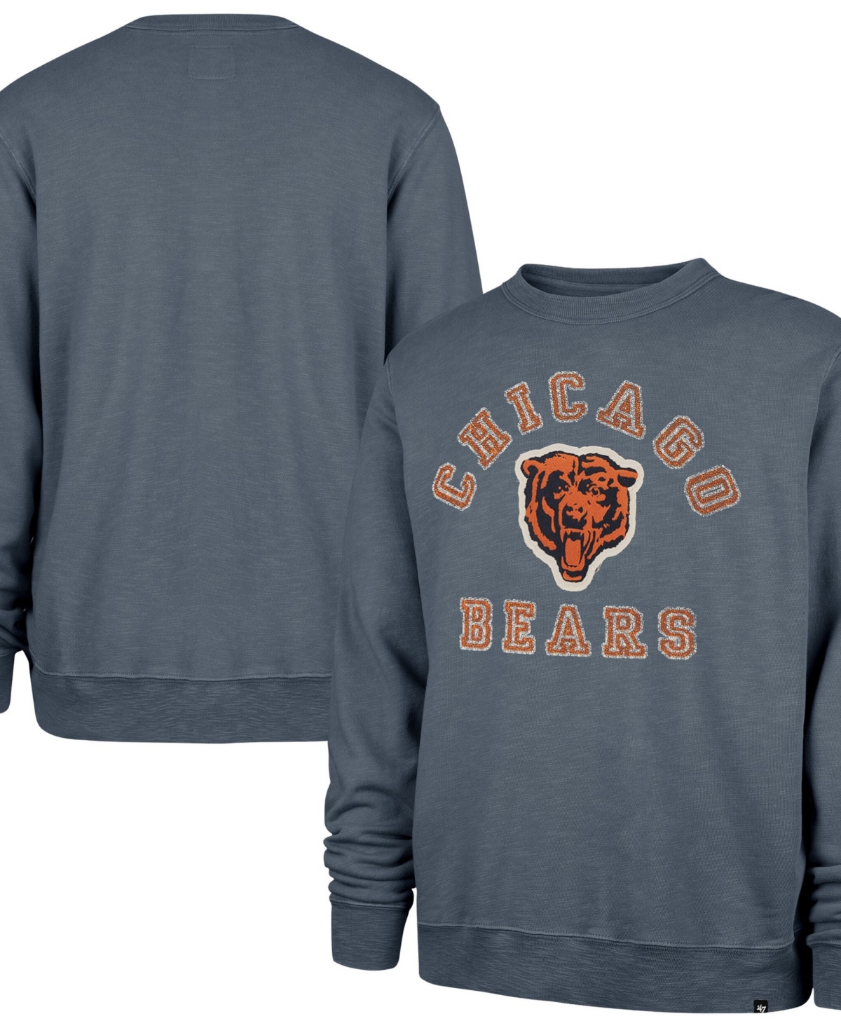 '47 Brand Men's Navy Chicago Bears Calderwood Well Worn French Terry Sweatshirt