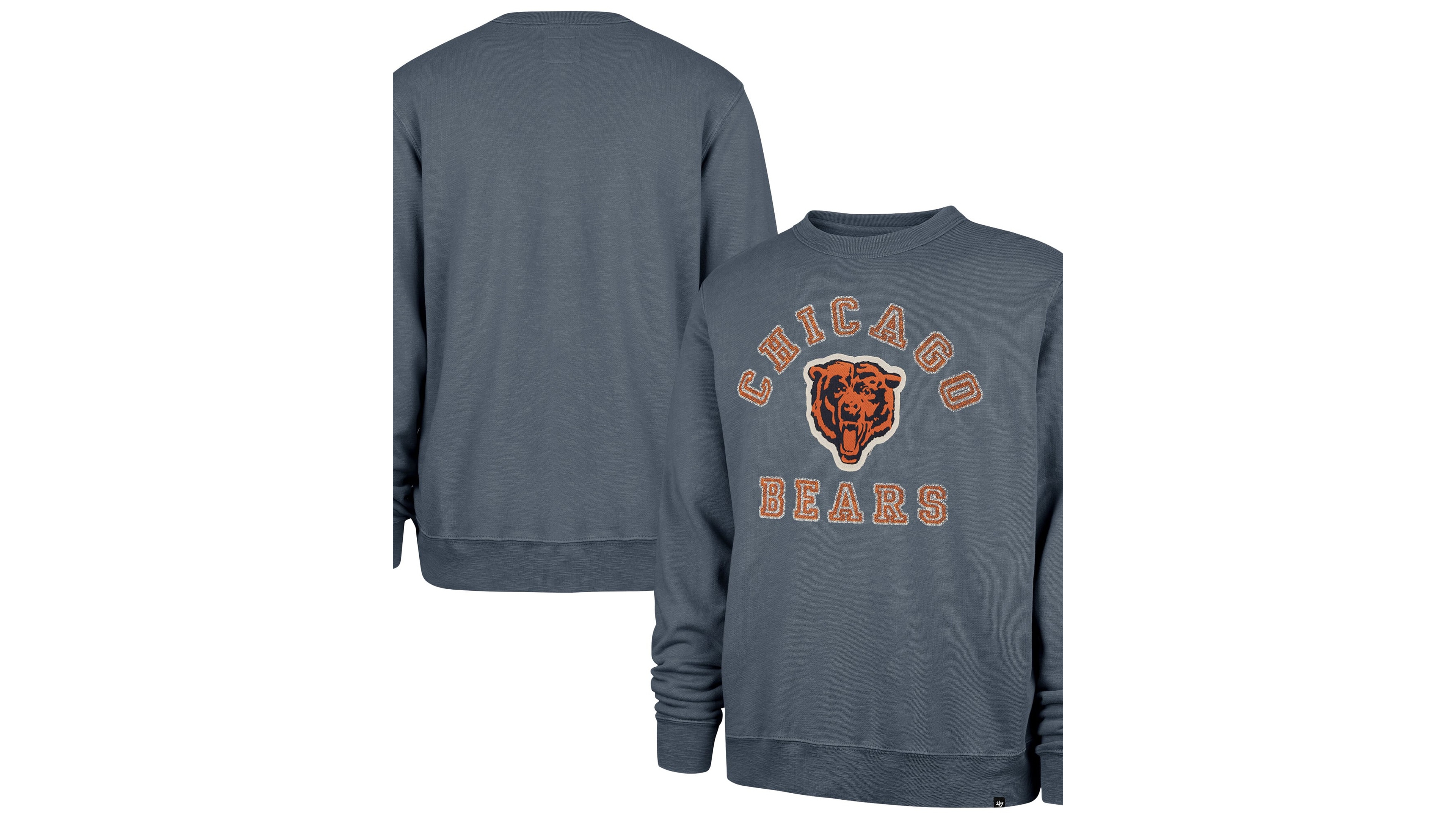 '47 Brand Men's Navy Chicago Bears Calderwood Well Worn French Terry Sweatshirt