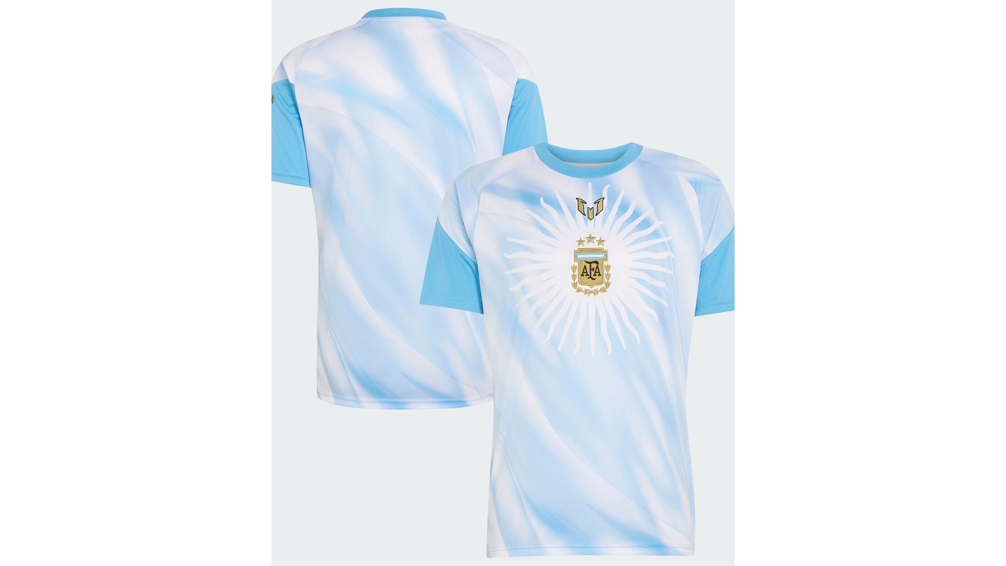 adidas Men's White Argentina National Team Afa x Messi Pre-Match Jersey